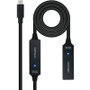 Nanocable Cable Prolongador USB 3.2 Gen1 USB-C Macho a USB-C Hembra 10 m Negro